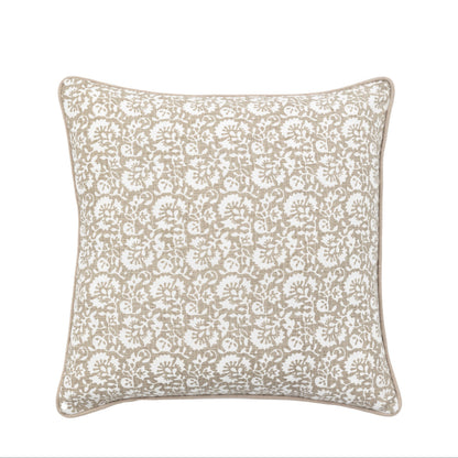Morley Floral Cushion Taupe