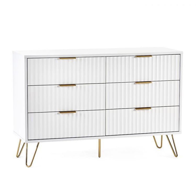 Murano 6 Drawer Chest - Matt White