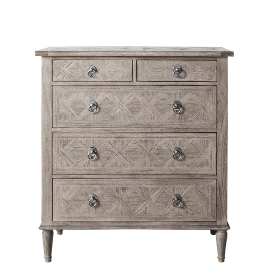 Mustique Weathered 5 Drawer Chest