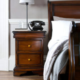 Normandie French Sleigh Bedside Table