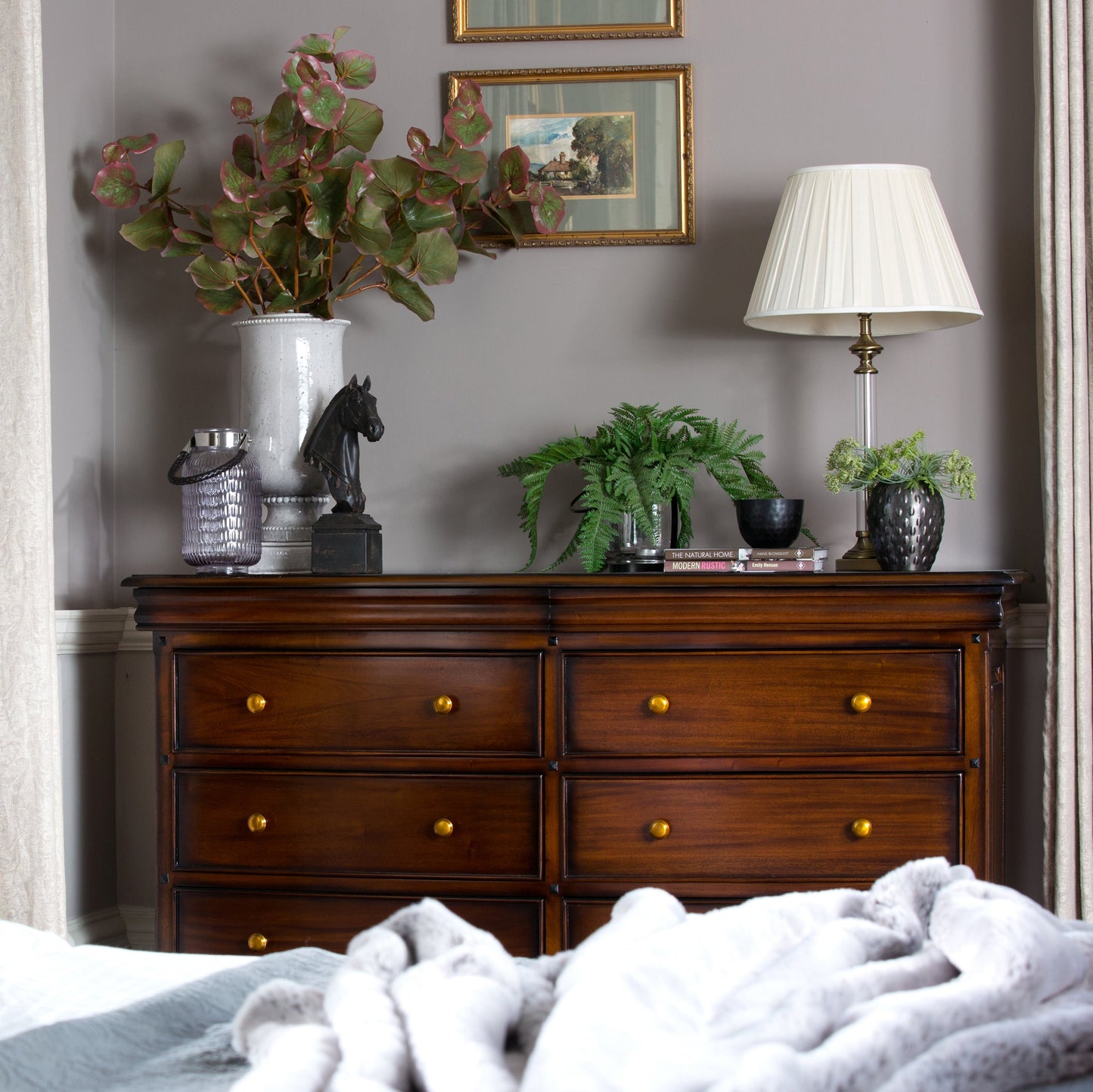 Normandie Sleigh French 8 Drawer Wide Chest