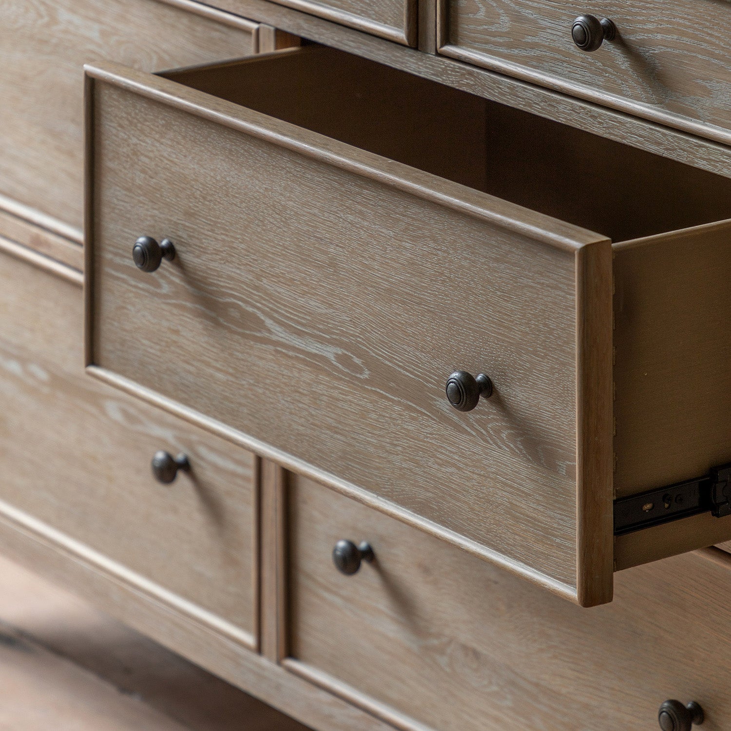 Artisan Oak French Style 7 Drawer Chest