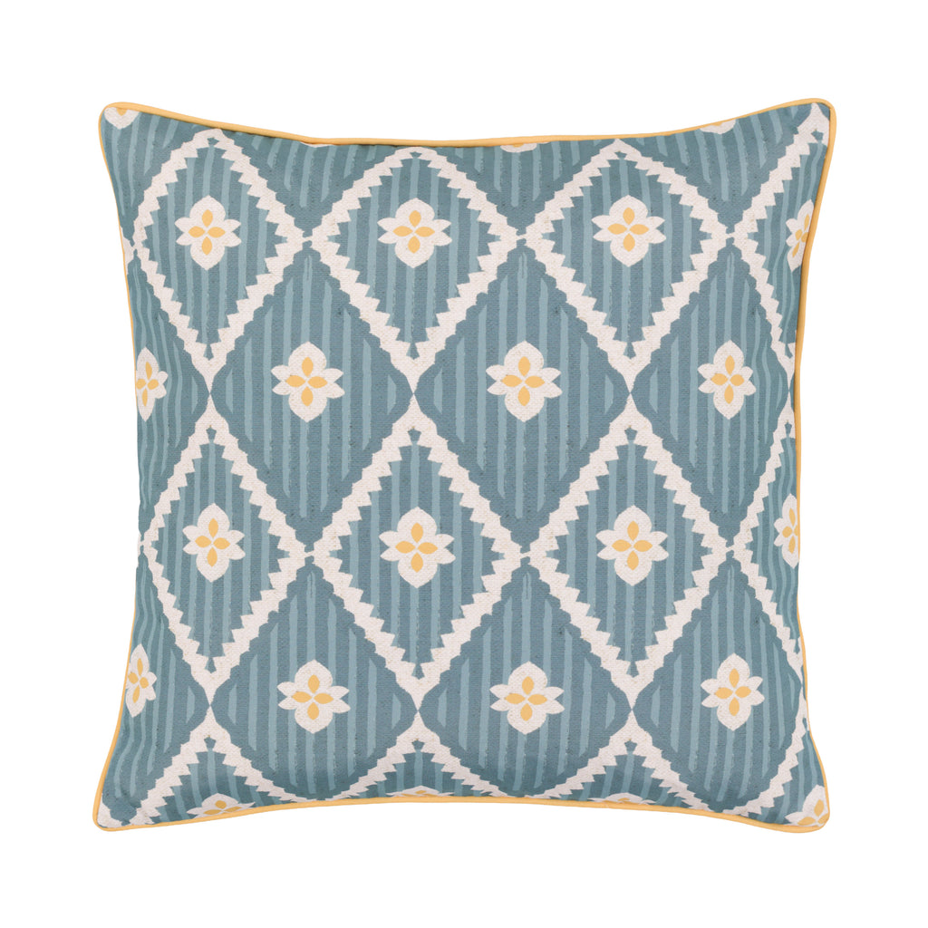Oasis Pattern Cushion Blue