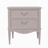 Parisian Grey Dove Tale French 2 Drawer Bedside