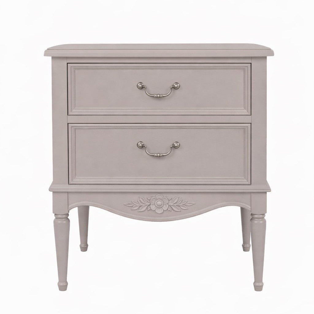 Parisian Grey Dove Tale French 2 Drawer Bedside