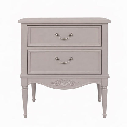 Parisian Grey Dove Tale French 2 Drawer Bedside