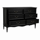 Parisian Noir Louis French 6 Drawer Wide Chest
