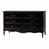 Parisian Noir Louis French 6 Drawer Wide Chest