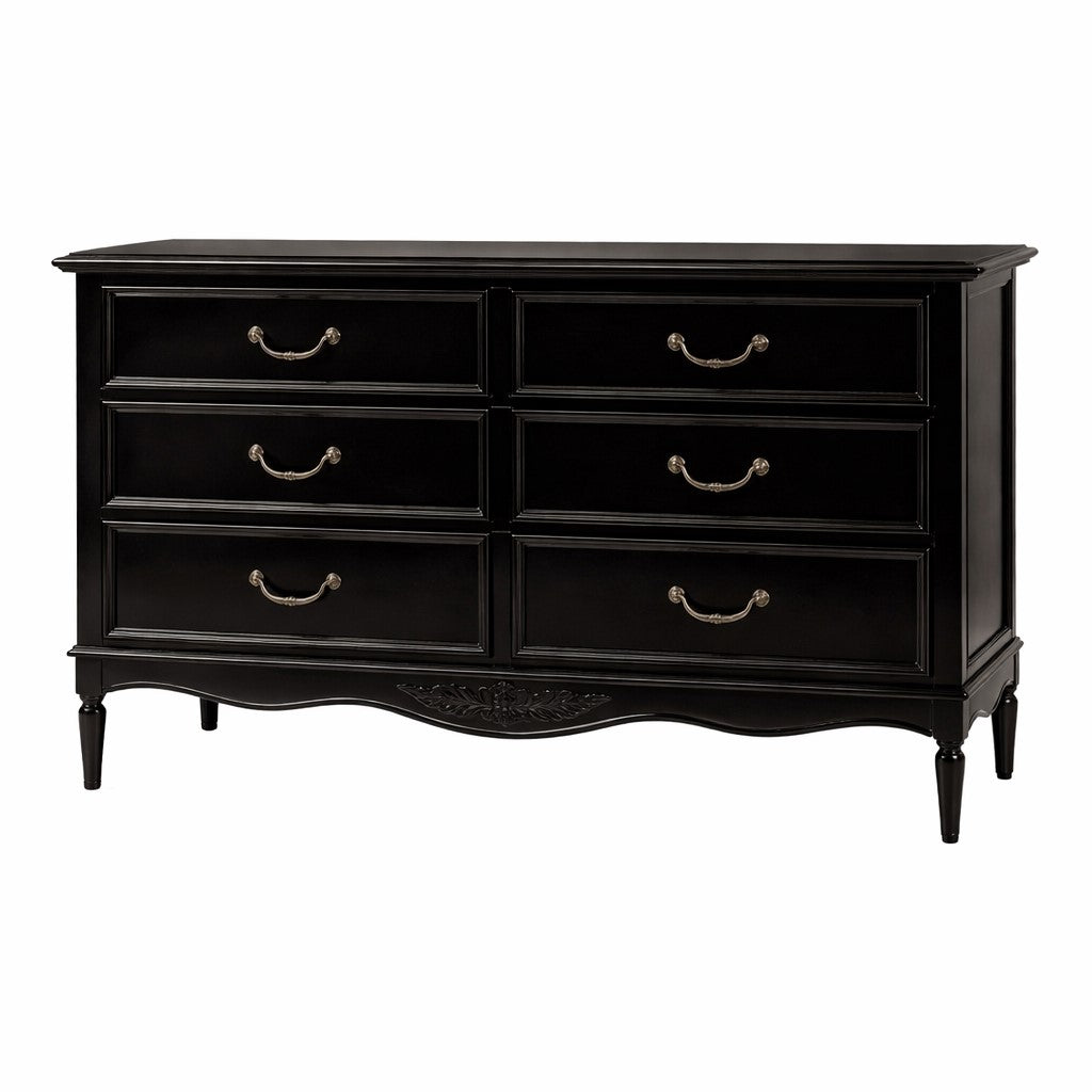 Parisian Noir Louis French 6 Drawer Wide Chest