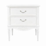 Parisian White 2 Drawer French Bedside