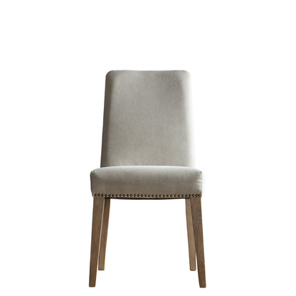 Rex Contemporary Dining Chair Cement Linen (2pk)