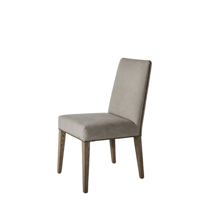 Rex Contemporary Dining Chair Cement Linen (2pk)