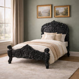 Single Rococo French Carved Bed