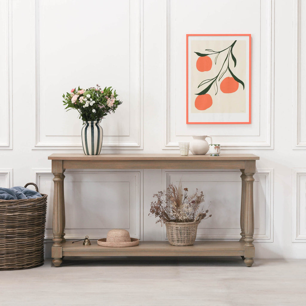 Rustic Wooden French Farmhouse Console Table