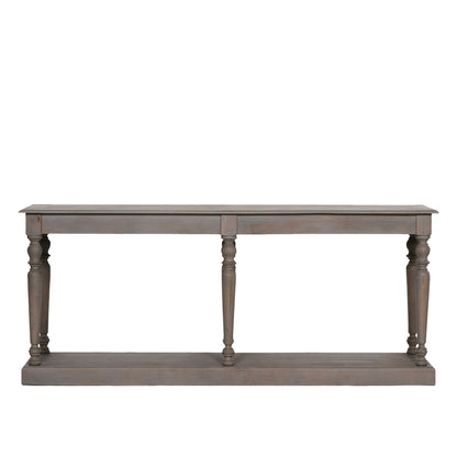 Rustic Wooden French Style Column Leg Console