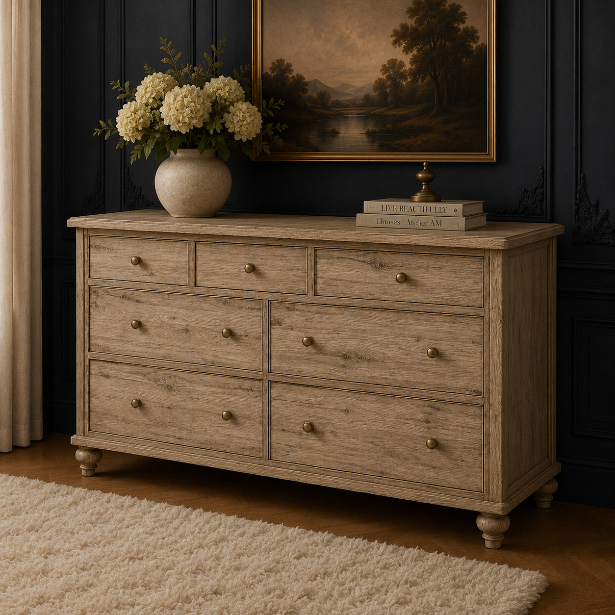 Sandy Lane French 7 Drawer Chest