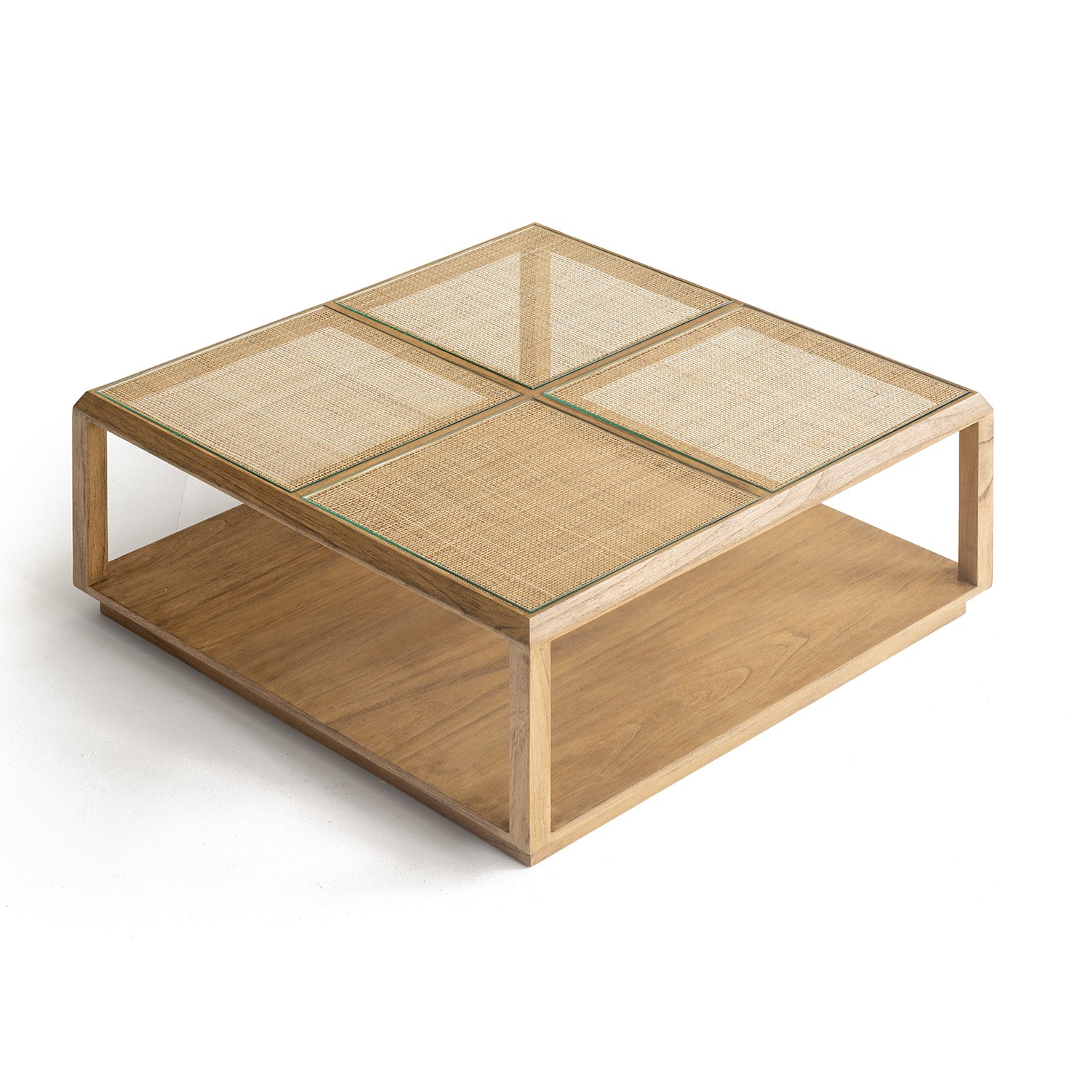 Siena Contemporary Rattan Top Square Coffee Table