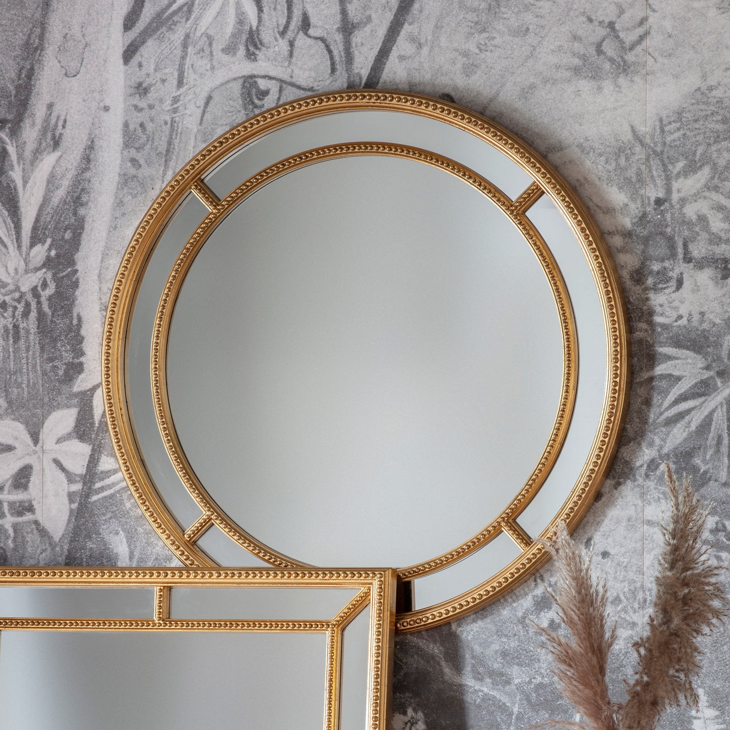 Sinatra French Round Gold Mirror