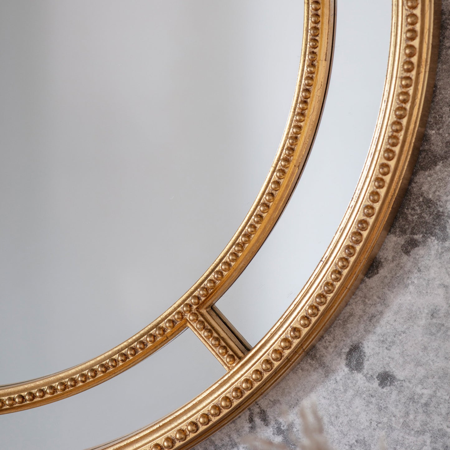 Sinatra French Round Gold Mirror