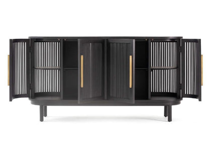 Sorrento Black Curved Contemporary Sideboard