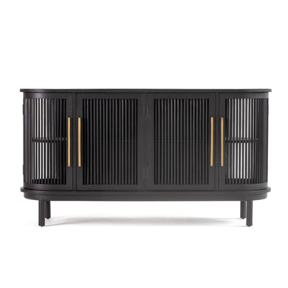 Sorrento Black Curved Contemporary Sideboard