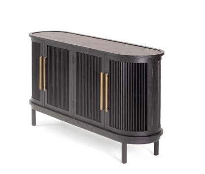 Sorrento Black Curved Contemporary Sideboard