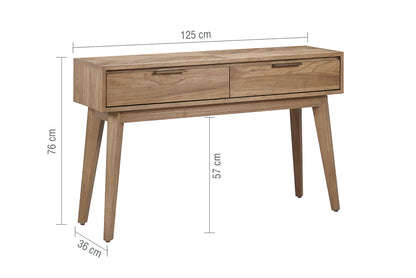 Sorrento Contemporary Console Table dimensions