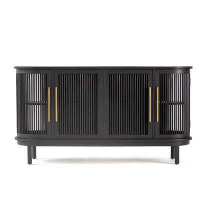 Sorrento Black Curved Contemporary Sideboard