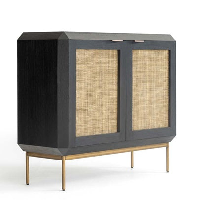 Susa Contemporary Black 2 Door Sideboard