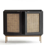 Susa Contemporary Black 2 Door Sideboard