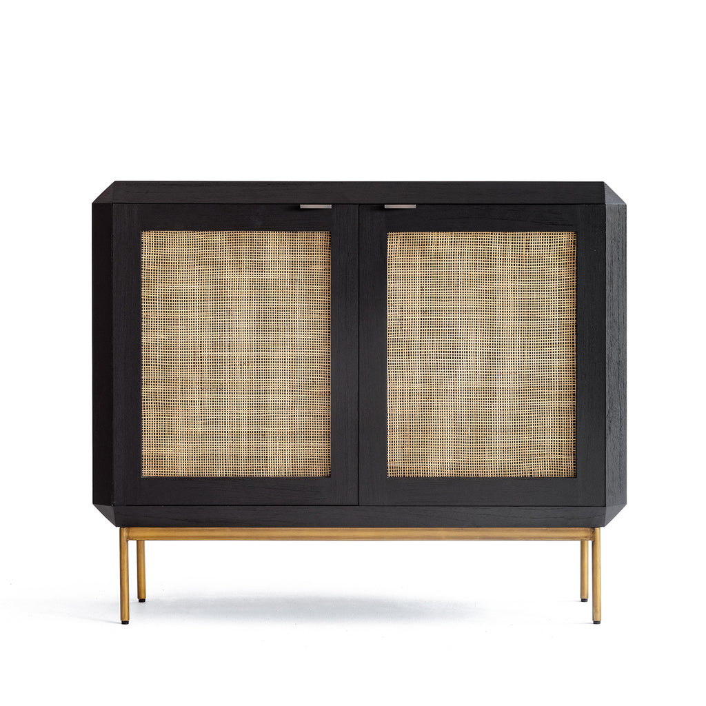 Susa Contemporary Black 2 Door Sideboard