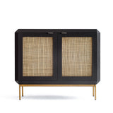 Susa Contemporary Black 2 Door Sideboard