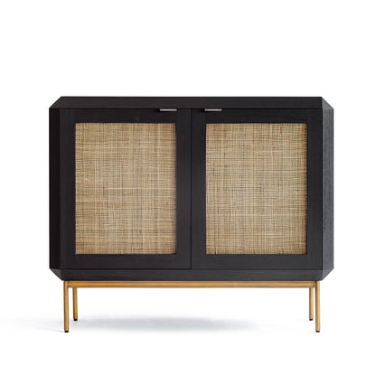 Susa Contemporary Black 2 Door Sideboard