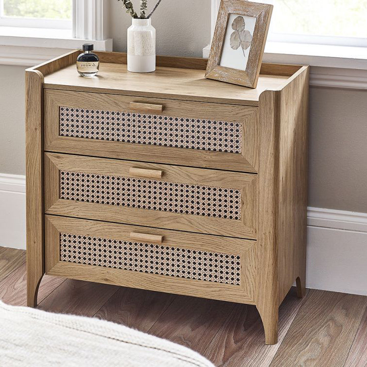 Sydney Rattan Front 3 Drawer Chest