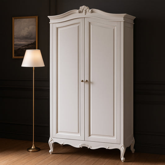 Tiffany French Antique White Wardrobe