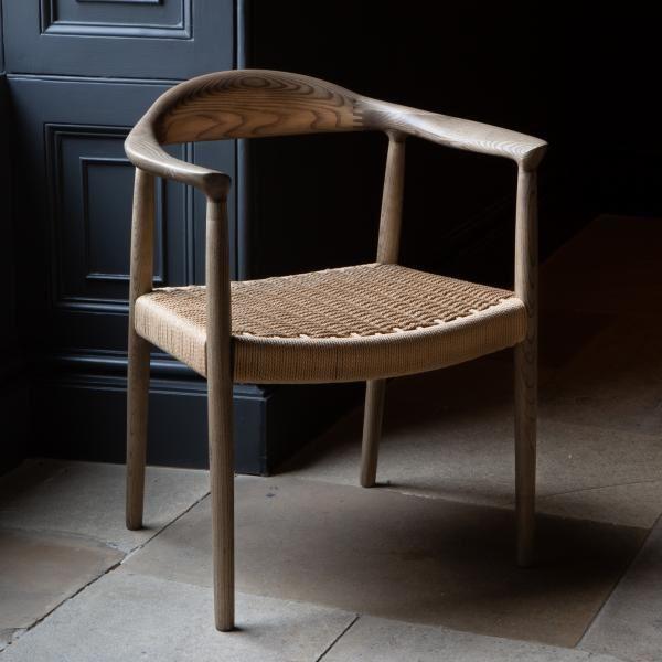 Togo Armchair with Natural Weave Rope Seat