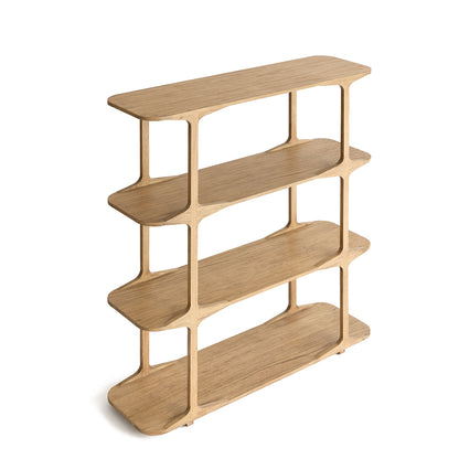Toledo Contemporary Golden Pekan Wooden Bookcase
