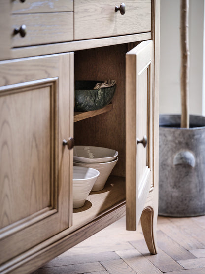 Toulon French 2 Door Oak Sideboard