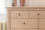Toulon Oak French Chest of Drawers - Close Up