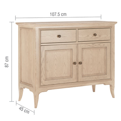 Dimension for French 2 Door Oak Sideboard