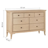 Toulon Oak French Wide Chest of Drawers