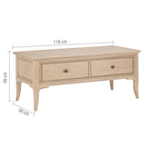 Toulon Coffee Table Measurements