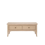 Toulon Oak Coffee Table with 2 Drawers