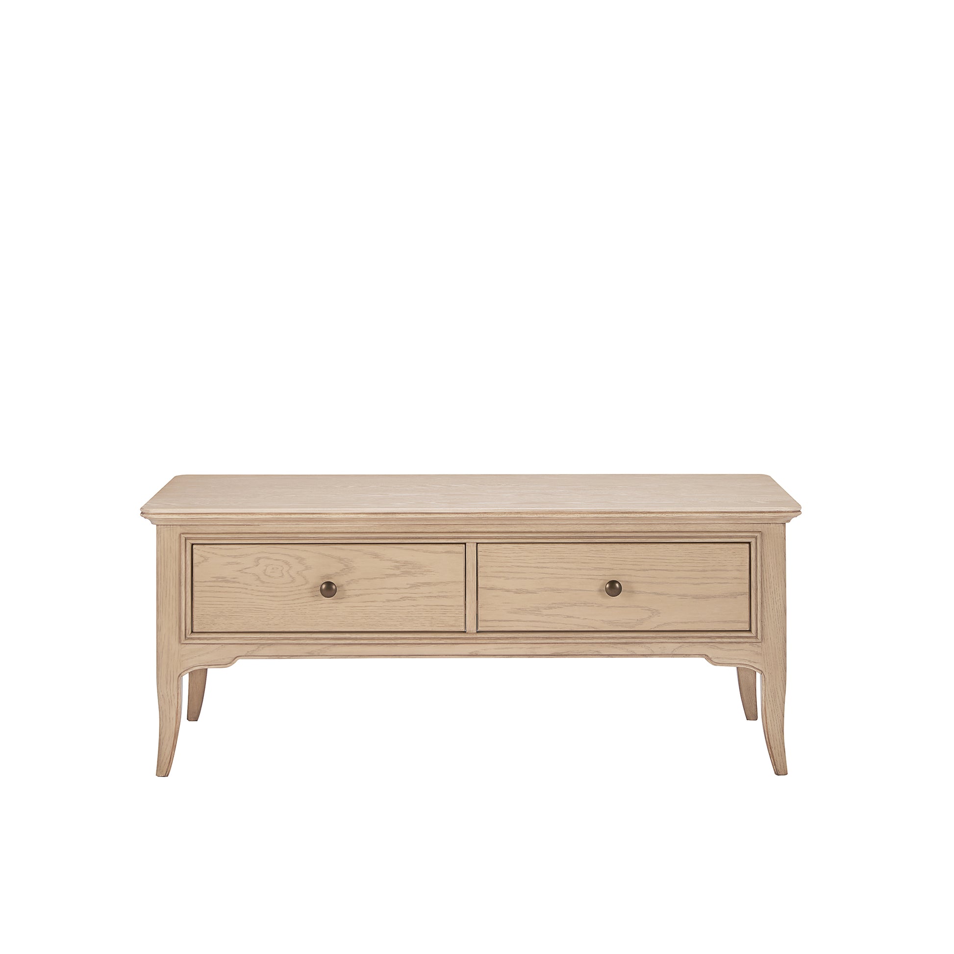 Toulon Oak Coffee Table with 2 Drawers