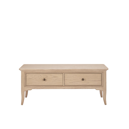 Toulon Oak Coffee Table with 2 Drawers