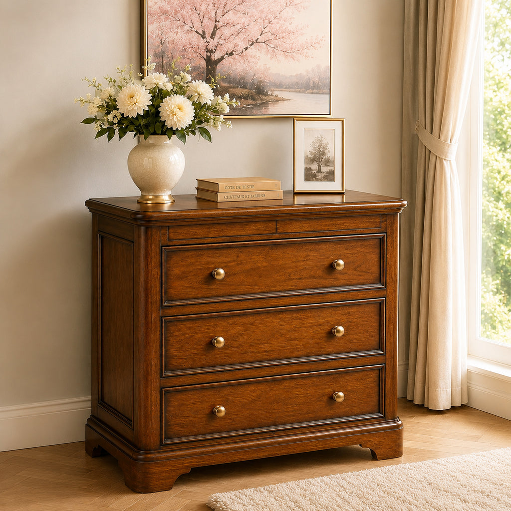 Toulouse Sleigh French 3 Drawer Chest