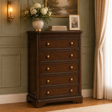 Toulouse Sleigh French 5 Drawer Tall Chest