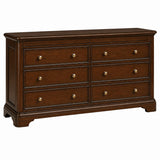 Toulouse Sleigh French 6 Drawer Wide Chest