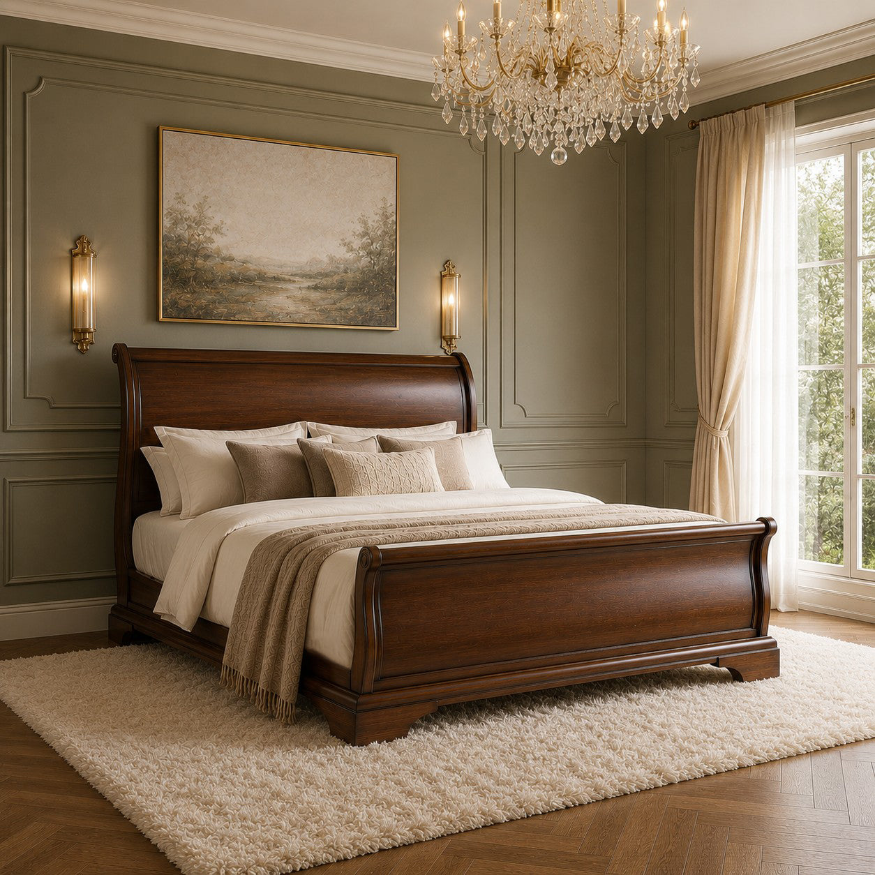 Toulouse Sleigh French Bed