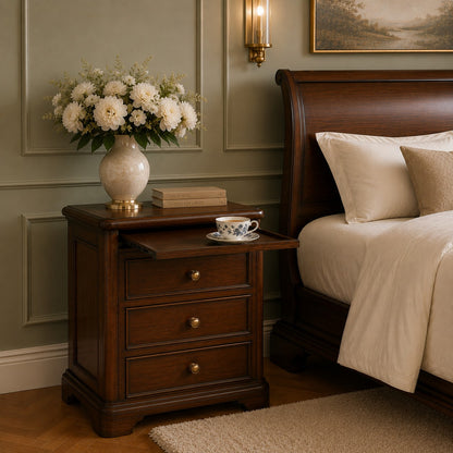 Toulouse Sleigh French Bedside Table